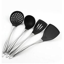 Silicone Kitchenware Kitchenware Set of 4 ? Stainless Steel Silicone Kitchen Set ? Silicone Kitchen Set Spatula Set ? Silicone Appliance Cookware Set