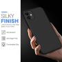 MoKo Compatible with iPhone 11 Case, Shockproof Slim Fit Liquid Silicone Gel Rubber Protective Case Soft Touch Back Cover Fit Apple iPhone 11 6.1 inch 2019 - Black
