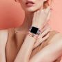 KOLEK Floral Bands Compatible with Apple Watch 42mm 44mm, Silicone Fadeless Pattern Printed Replacement Bands for iWatch Series 4 3 2 1, Pink Flower, M, L