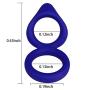 SheLins Softy Silicone Cock Rings Penis Enlarger Stronger and Harder Erection to Prolonging Climax Sex Toys for Men Flexible Size Ring Dark Blue