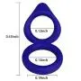 SheLins Softy Silicone Cock Rings Penis Enlarger Stronger and Harder Erection to Prolonging Climax Sex Toys for Men Flexible Size Ring Dark Blue