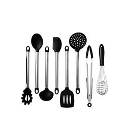 8-piece Cooking Utensil Set, Kitchenware Set Without BPA Silicone- Black