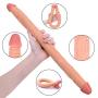 Adabran Double Headed D?`ld.?s Silicone Material Relaxation Waterproof Massager Toys (Flesh)
