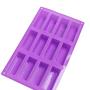 KALAIEN 12 Cell Sponge Finger Silicone Mould Cake Bar Bakeware Mold Baking Tray