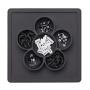ezpz Mini Play Mat - One-Piece Silicone placemat + Flower compartments (Slate)