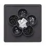 ezpz Mini Play Mat - One-Piece Silicone placemat + Flower compartments (Slate)