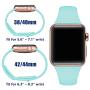 Zekapu Sport Band Compatible for Apple Watch 38mm 42mm 40mm 44mm, Soft Silicone Narrow Slim Sport Replacement Wristband for iWatch Series 5, Series 4, Series 3, Series 2, Series 1 Women