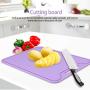 Cutting Board Chopping Board With Hanging Hole Food Grade Silicone Flexible Easy to Clean for Home Kitchen Use Purple Kitchenware