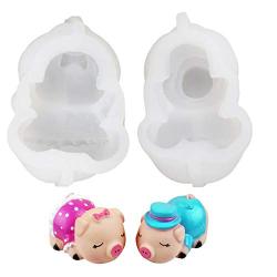 AK ART KITCHENWARE Pig Shape 3D Silicone Cake Molds Fondant Mould Cake Decorating Tools Mousse Mold for Bakery 2pcs