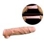 Silicone penile Condom Expander expands Male Chastity Toys Lengthen Cock Sleeves Dick Socks Reusable Condoms -Flesh