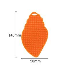 YZH LLC Silicone Dishwashing Brush Kitchen Supplies Creative Living Supplies Melon Fruit Cleaning Silicone Brush Antibacterial Mildew Kitchenware Orange