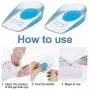 Gel Heel Cups, Silicone Heel Pads, U-Shaped Ergonomic Design, for Plantar Fasciitis, Bone Spurs and Achilles Tendon Pain, Shock Absorption Sole and Heel Cup for Foot Care
