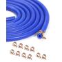 BLACKHORSE-RACING 6mm 10 Feet 1/4" High Performance Silicone Vacuum Hose + 10 Pcs 11mm Spring Clips Fuel Hose Line Water Pipe Clamps Fasteners