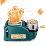 QIN.J.FANG-Kitchen 1200W Multi-functional Stainless Steel 2 Slices Bread Roaster set,220 v Can be Test bread, yogurt, hot milk, steamed, fried, thawed, reheated,Green