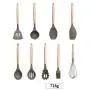 Wooden Handle Silicone Kitchenware Non-Stick Pan Silicone Kitchen Utensils Cooking Tools Kitchen Utensils High Toughness,Egg Beater A