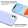 Anuck iPhone 11 Case, Anti-slip Liquid Silicone Gel Rubber Bumper Case with Soft Microfiber Lining Cushion Slim Hard Shell Shockproof Protective Case Cover for Apple iPhone 11 6.1" 2019 - Light Purple