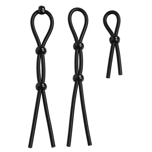 QYIYA 3 Pcs Adjustable Co Ckring Set Toy for Men Silicone