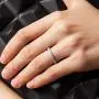 ThunderFit Womens Triangle Diamond Stackable Rings 4 Pack Thin Silicone Wedding Rings - 2.5mm Wide - 2mm Thick