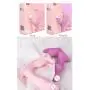 Pink Wearable Remote Control G-Spot, Clitoris & Anal Waterproof Silicone Butterfly Vibrator Dildo Adult Sex Toy