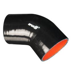 Upgr8 Universal 4-Ply High Performance 45 Degree Elbow Coupler Silicone Hose (4.0"(102MM), Black)