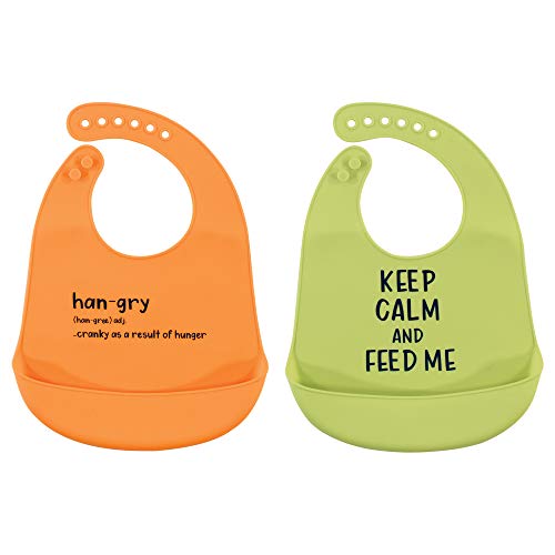 Hudson Baby Unisex Baby Silicone, Waterproof Bibs