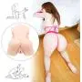 LIN-rlp 3D Realistic Artificial Toys for Male with 2 Entries Cup Soft Silicone, Lifelike Soft Silicone Dolls Mens Male Adult Toys, Best Gift Men Couples Silicone Underwear Toys,T-Shirt