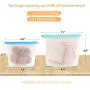 MOICO Reusable Silicone Food Storage Bag, 5 Pack Airtight Seal Reusable Freezer Bags Dishwasher Safe, Leakproof Silicone Bags Reusable for Liquid, Snack, Sandwich, Fruit, BPA Free, FDA Approved