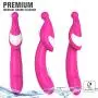 FUNRIDER Handheld Wireless Massager - Waterproof USB Charging Multi-Functional Massage Mode- Whisper Quiet -Soft Silicone Personal Massager-Pink