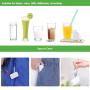 Yoocaa Reusable Silicone Collapsible Straws - Portable Drinking Straw with Carrying Case and Cleaning Brush, BPA Free - Green