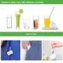 Yoocaa Reusable Silicone Collapsible Straws - Portable Drinking Straw with Carrying Case and Cleaning Brush, BPA Free - Green