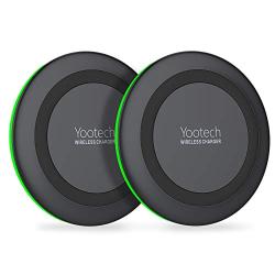 Yootech [2 Pack] Wireless Charger Qi-Certified 10W Max Wireless Charging Compatible with iPhone 11/11 Pro/11 Pro Max/Xs MAX/XR/XS/X/8 Plus, Galaxy Note 10/Note 10 Plus/S10/S10 Plus/S10E(No AC Adapter)