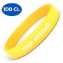 Reminderband Silicone Wristbands - 100 Pack - Personalized Customizable Rubber Bracelets - Customized for Motivation, Events, Gifts, Support, Causes, Fundraisers, Awareness - Men, Women