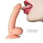 Realistic Ultra-Soft Dildo with Lifelike Cock Penis for Females, LUV-SPOT 7.5 Inch Hands-Free Flexible Adult Sex Toy G- Spot Toys with Strong Suction Cup for Women Anal and Sex Play