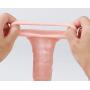Silicone-Enhanced Penis Condom, Extended Male Chastity Toy, Reusable Condom~ Meets Every Mans Needs (7 inches), Skin Tone
