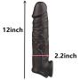 Skin Silicone Cóndom 12INCH Black Reusable Pênnís Sleeve Enlargement Toys for Men Chástity Clítoris Stímulator Pênnís Rings Delivery Discreet