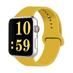 VATI Sport Band Compatible for Apple Watch Band 38mm 40mm 42mm 44mm, Soft Silicone Sport Strap Replacement Bands Compatible with 2019 Series 5 iWatch Apple Watch Series 4/3/2/1, Sport, Nike+, Edition