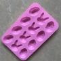 Easter Egg Kitchenware Silicone Mold Tools 12-Cavity Cake Fondant Mold Chocolate Baking Afternoon tea (at random)