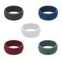 Teak Silicone Wedding Ring for Men. Rubber Wedding Band for Every Day Use - Weight Training, Sports, Military, Work, Hunting, Travel and Outdoors