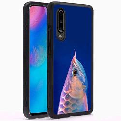 Huawei P30 Case, Arowana Shock-Absorption TPU Rubber Bumper Huawei P30 Case, Ultra Thin Slim Protective Cover for Huawei P30-Black