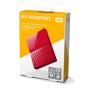 WD 4TB Red My Passport Portable External Hard Drive - USB 3.0 - WDBYFT0040BRD-WESN
