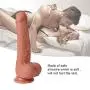 8.5 Inch Realistic Soft D?`ld?s with Strong Suction Cup-Relaxation Massager Wand Toys-100% Silicone Material
