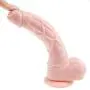 Sex Talk 7.5 Inches Realistic Huge Silicone Dildo with Suction Base Lifelike Dildo with Vein Texture Sex Toys