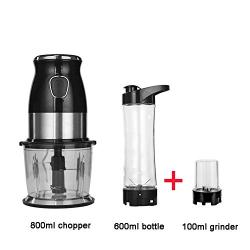 High Speed Multi Function 500W Food Processor Meat Grinder Portable Personal Mini Blender Mixer Juicer Dry Grinder 900Ml Chopper,With Extra Grind Cup,Uk Plug