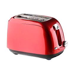 QIN.J.FANG-Kitchen Toaster 2 slice red,with Pull-type slag tray anddust cover