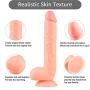 Womens 11 Inch Suction Cup Silicone Soft-??ld?, Realistic Texture and Real Touch Toys