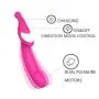 FUNRIDER Handheld Wireless Massager - Waterproof USB Charging Multi-Functional Massage Mode- Whisper Quiet -Soft Silicone Personal Massager-Pink