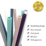 Senneny Set of 12 Silicone Drinking Straws for 30oz and 20oz Tumblers Yeti/Rtic- Reusable Silicone Straws BPA Free Extra Long with Cleaning Brushes- 12 Straight (8mm diameter)