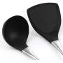Aich Silicone Kitchenware Non-Stick Shovel Spoon Set Silicone Shovel Colander Spatula Shovel Non-Stick Pot High Temperature Kitchen Set Silicone [4 Piece Set]