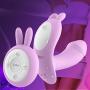 TeemorShop 7 Modes Silicone Wireless Remote Control Wearable Heating Rabbit Vibrartoring USB Charge Tóy for Women (PK)