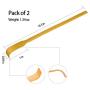 RENOOK Back Scratcher, 2 Piece 17" Natural Strong Sturdy Traditional Bamboo Wooden Body Relaxation Massager for Itching Relief, Best Gift for Parents，Friends，Yourself and More.